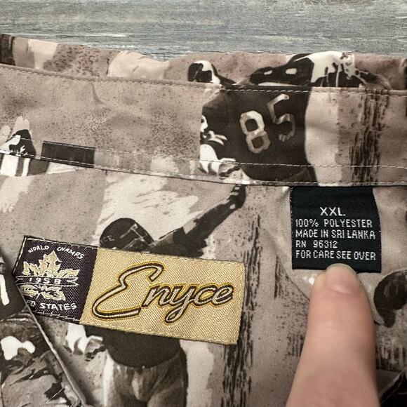 Vintage‎ Enyce Shirt AOP Mens XXL Patterned Button Up Graphic Hip Hop Streetwear - Picture 5 of 8